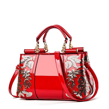RED SHINEY BAG