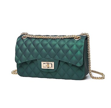 Stylish Quilted Matte Jelly Shoulder Bag Set