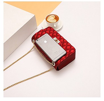 Stylish Quilted Matte Jelly Shoulder Bag Set