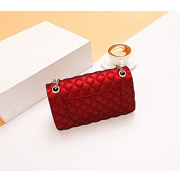 Stylish Quilted Matte Jelly Shoulder Bag Set
