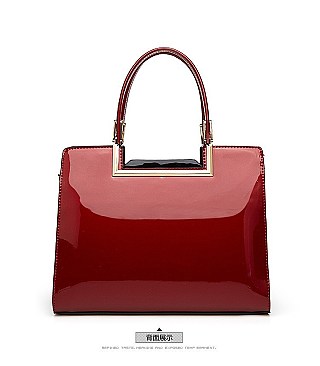 High Quality Metal Accent Patent Satchel