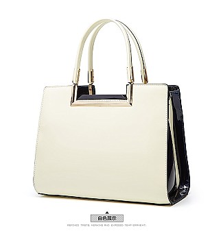 High Quality Metal Accent Patent Satchel