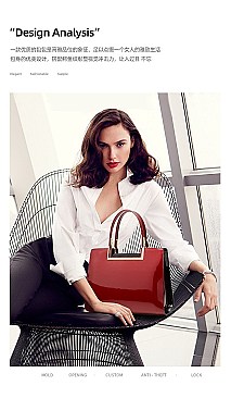High Quality Metal Accent Patent Satchel