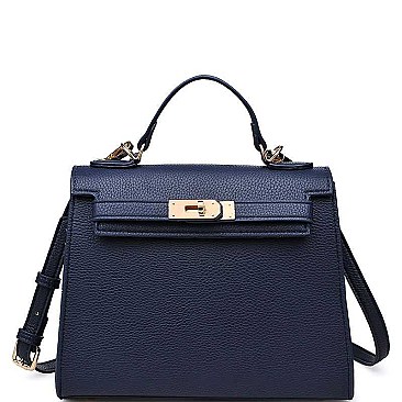 LUXURIOUS PEBBLED VEGAN LEATHER ALEXIS CROSSBODY BAG JY16967