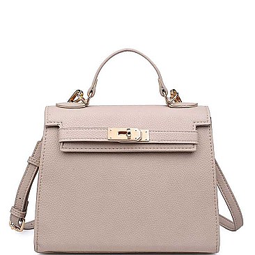 LUXURIOUS PEBBLED VEGAN LEATHER ALEXIS CROSSBODY BAG JY16967