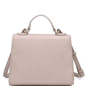 LUXURIOUS PEBBLED VEGAN LEATHER ALEXIS CROSSBODY BAG JY16967
