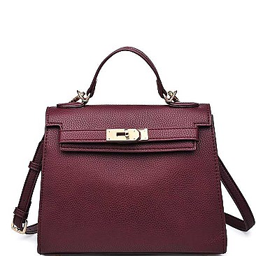 LUXURIOUS PEBBLED VEGAN LEATHER ALEXIS CROSSBODY BAG JY16967
