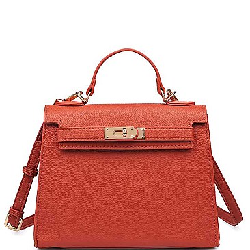 LUXURIOUS PEBBLED VEGAN LEATHER ALEXIS CROSSBODY BAG JY16967