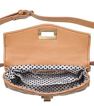 CHIC QUILT SMOOTH VEGAN LEATHER LUXURY ROXY BELT BAG JY16975-UE