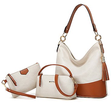 3 IN-1 Ring Accent Hobo Bag