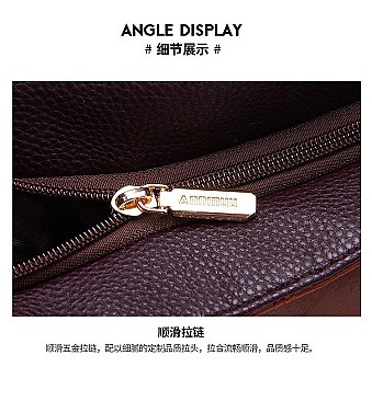 SOFT GLOSSY FASHION HOBO BAG