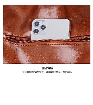 SOFT GLOSSY FASHION HOBO BAG