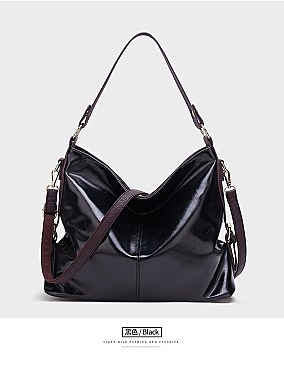 SOFT GLOSSY FASHION HOBO BAG