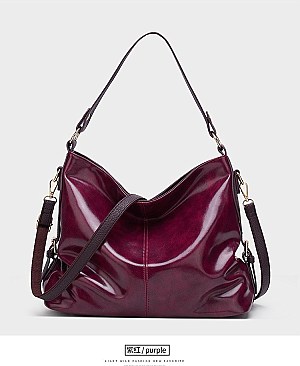 SOFT GLOSSY FASHION HOBO BAG