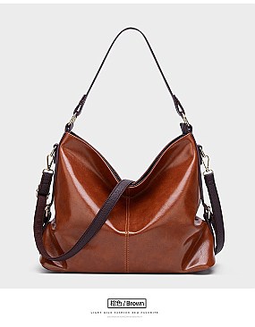 SOFT GLOSSY FASHION HOBO BAG