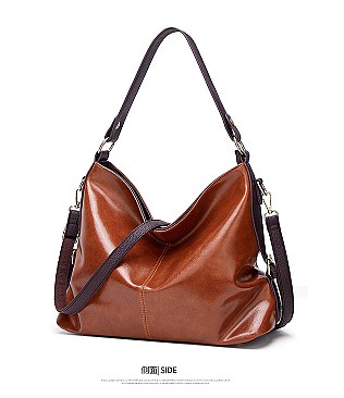 SOFT GLOSSY FASHION HOBO BAG