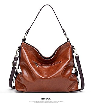 SOFT GLOSSY FASHION HOBO BAG