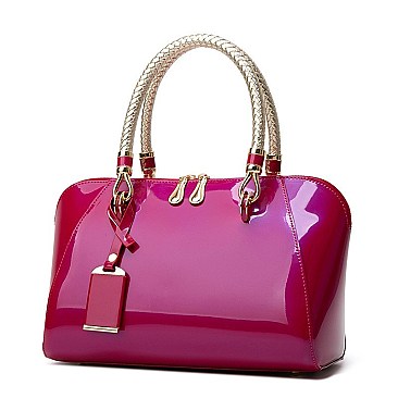 STYLISH CLASSIC CHAIN HANDLE DOME SATCHEL