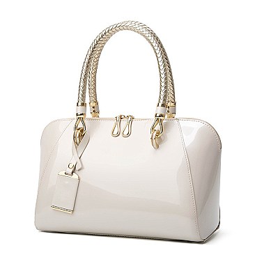 STYLISH CLASSIC CHAIN HANDLE DOME SATCHEL