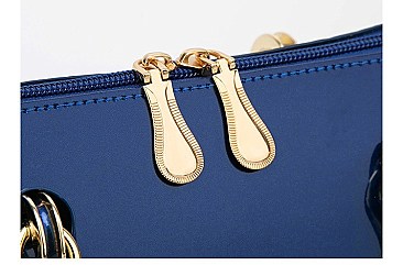 STYLISH CLASSIC CHAIN HANDLE DOME SATCHEL