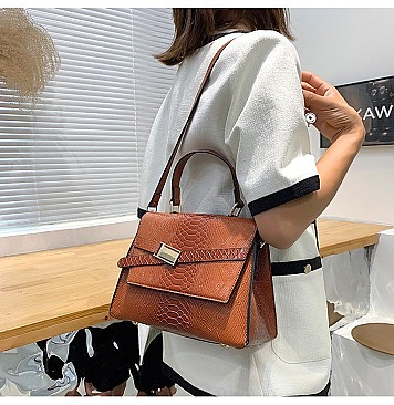 STYLISH ANIMAL PRINT SATCHEL