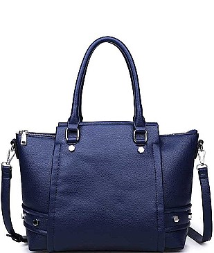 LUX PEBBLED VEGAN LEATHER FRANKIE TOTE BAG JY17495