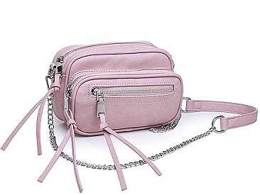 LEATHERETTE LUXURY JADE CROSS BODY BAG