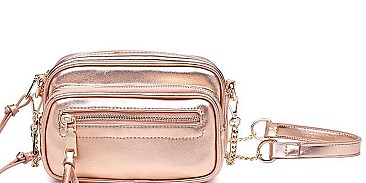 LEATHERETTE LUXURY JADE CROSS BODY BAG