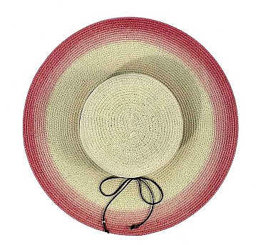 Multi-Tone Brim Straw Hat