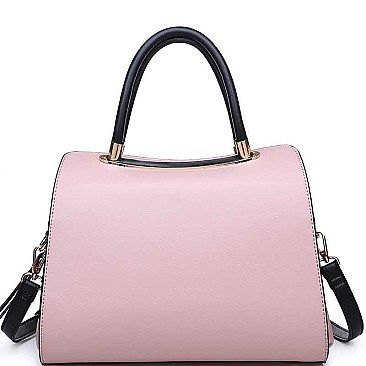 LUXURIOUS VEGAN LEATHER WILLA LONG STRAP SATCHEL JY17810