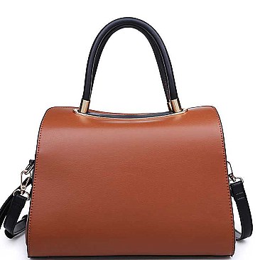 LUXURIOUS VEGAN LEATHER WILLA LONG STRAP SATCHEL JY17810
