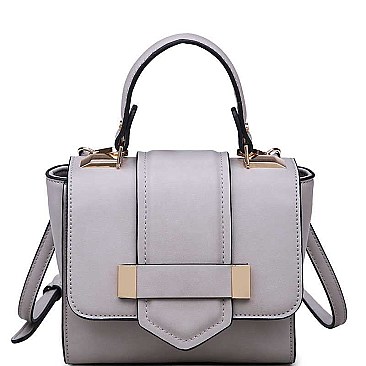 LUXURIOUS VEGAN LEATHER SOLANGE MINI SATCHEL BAG JY17815