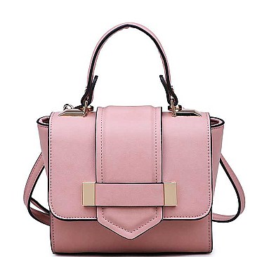 LUXURIOUS VEGAN LEATHER SOLANGE MINI SATCHEL BAG JY17815