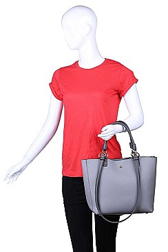 STYLISH TERI DOUBLE STRAP TOTE BAG JY-17981