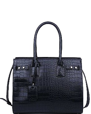 LUXURY SPEARS CROC VEGAN SATCHEL JY-18048
