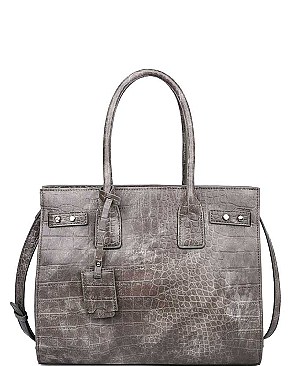 LUXURY SPEARS CROC VEGAN SATCHEL JY-18048