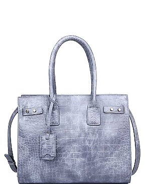 LUXURY SPEARS CROC VEGAN SATCHEL JY-18048