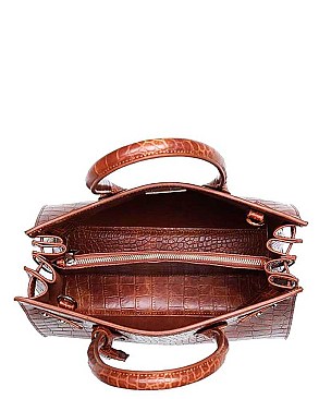 LUXURY SPEARS CROC VEGAN SATCHEL JY-18048