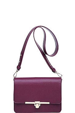 LUXURY HERMIONE SMOOTH VEGAN CROSSBODY BAG JY-18116