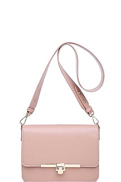 LUXURY HERMIONE SMOOTH VEGAN CROSSBODY BAG JY-18116