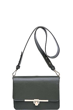 LUXURY HERMIONE SMOOTH VEGAN CROSSBODY BAG JY-18116