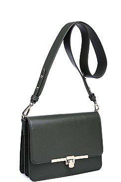 LUXURY HERMIONE SMOOTH VEGAN CROSSBODY BAG JY-18116