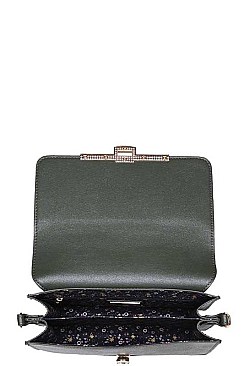 LUXURY HERMIONE SMOOTH VEGAN CROSSBODY BAG JY-18116