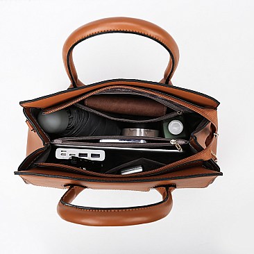 3 in 1 Crocodile & Classic Satchel Wallet Set