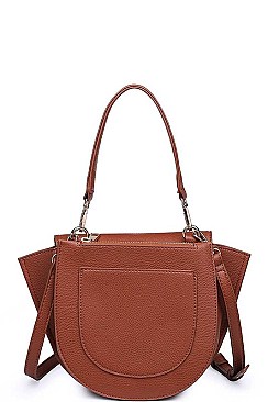 SUEDE FRONT CROSSBODY BAG