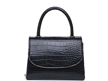 LUXURY MODERN CROC TALIA FAUX LEATHER CROSSBODY BAG