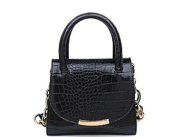 ADJUSTABLE STRAP VEGAN LEATHER MINI CROSS BODY BAG