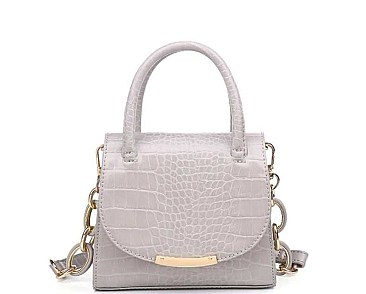 ADJUSTABLE STRAP VEGAN LEATHER MINI CROSS BODY BAG