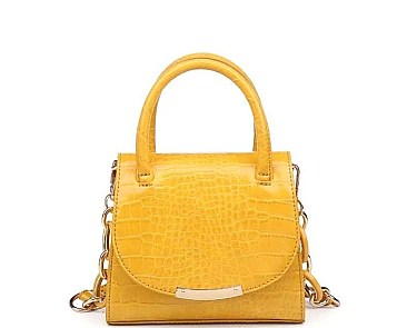 ADJUSTABLE STRAP VEGAN LEATHER MINI CROSS BODY BAG