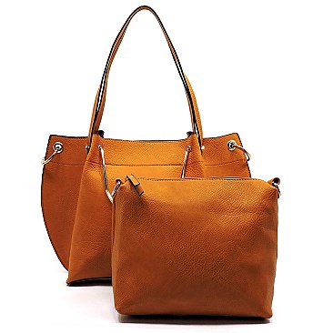 Fashion 2 Handles Satchel & Crossbody Bag Set